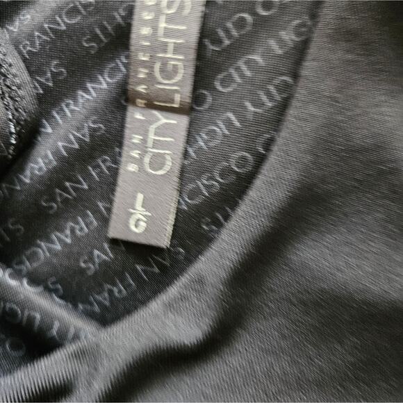 Black Crop Top by City Lights Criss Cross Open Back Sleeveless Large Y2K - Picture 4 of 9